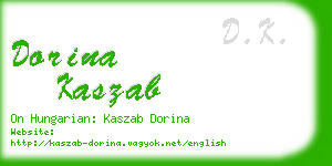 dorina kaszab business card